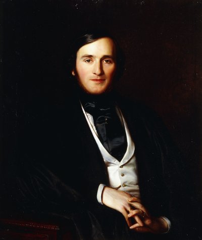 Retrato do compositor Richard Wagner de Ernst August Becker