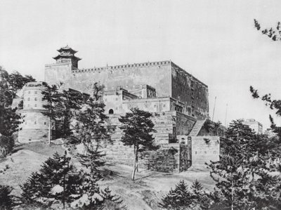 Jehol, Potala, Chihli, Edifício principal em Potala, Vista de sudoeste (fotografia a preto e branco) de Ernst Boerschmann