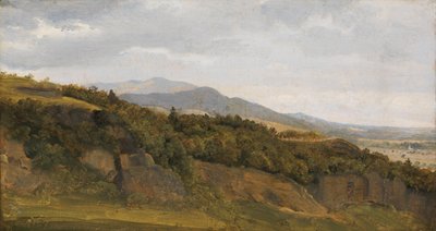 Paisagem alemã com vista para um amplo vale, ca. 1829-30. de Ernst Christian Frederik Petzholdt