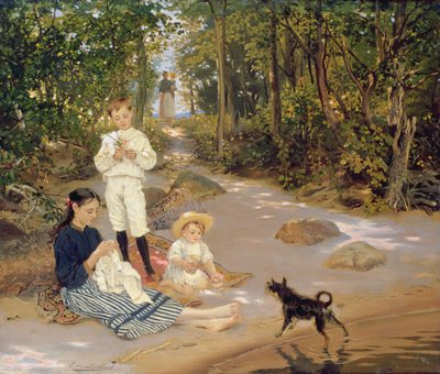Família de artistas, década de 1880 de Ernst Friedrich von Liphardt