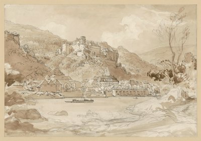 Vista do castelo e da cidade baixa de Heidelberg de Ernst Fries