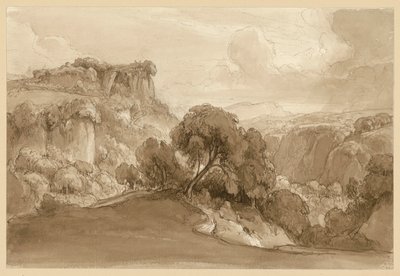 Paisagem montanhosa italiana arborizada de Ernst Fries