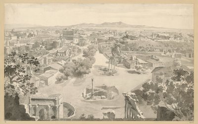 Vista noroeste de Roma a partir da torre do Capitólio de Ernst Fries