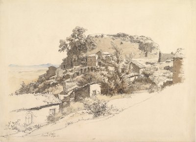Paisagem romana perto de Rocca di Papa, 1866. de Ernst Furchtegott Mohn