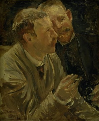 Retrato dos Pintores Bruno Liljefors e Alf Wallander de Ernst Josephson