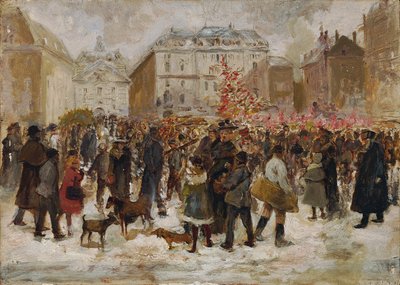Mercado de Natal na corte em Viena de Ernst Juch
