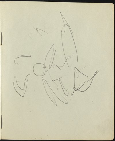 Página de Dançarinos e Artistas de um Sketchbook, c. 1911. de Ernst Ludwig Kirchner