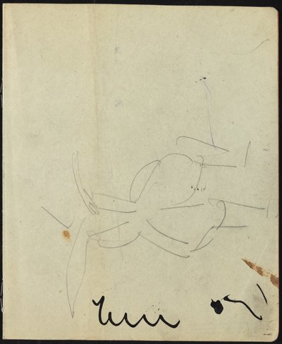 Página de Dançarinos e Artistas de um Sketchbook, c. 1911. de Ernst Ludwig Kirchner