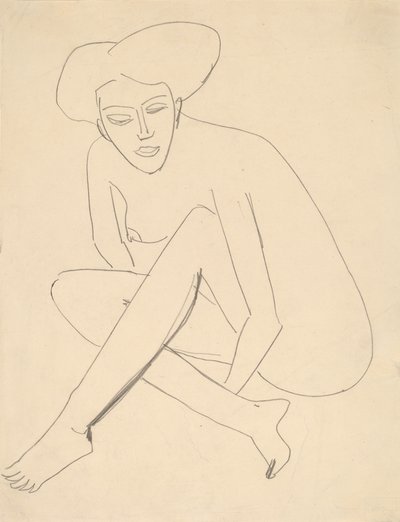 Dodô Sentado, 1910. de Ernst Ludwig Kirchner
