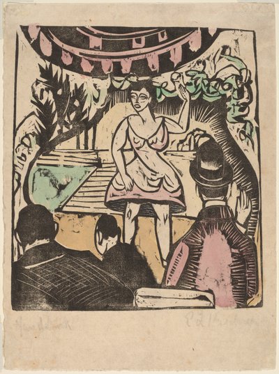 Little Variety Act com Singer. de Ernst Ludwig Kirchner