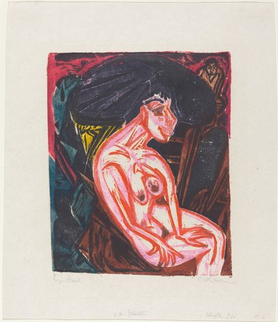 A maravilhosa história de Peter Schlemihl: a amada de Peter Schlemihl..., 1915. de Ernst Ludwig Kirchner