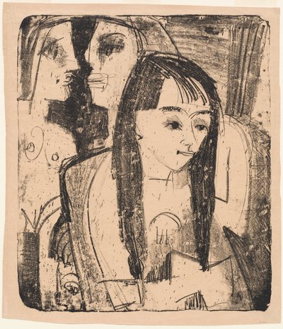 Retrato de uma menina, 1921. de Ernst Ludwig Kirchner