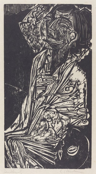 A esposa do professor Goldstein, 1916. de Ernst Ludwig Kirchner