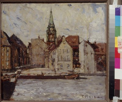 Neukoelln (New Coelln) de Kolbe, Ernst (1876-1945). Óleo sobre papelão, Dimensão : 37,5x40. Museu de Belas Artes do Estado A. Pushkin, Moscou de Ernst Kolbe