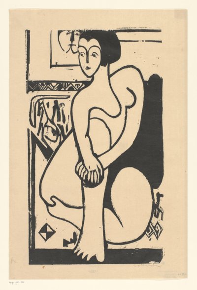sentado nu de Ernst Ludwig Kirchner (signed by artist)