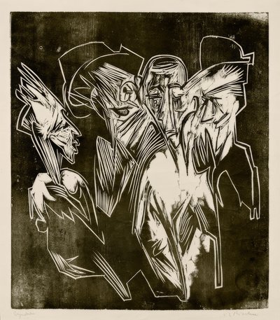 Absalão e seus conselheiros de Ernst Ludwig Kirchner