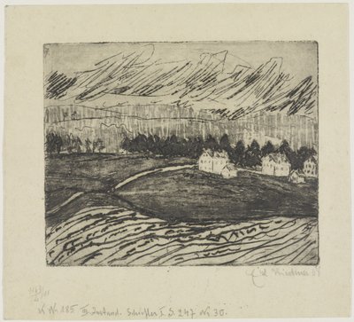 Campos e casas nos Montes Metálicos de Ernst Ludwig Kirchner