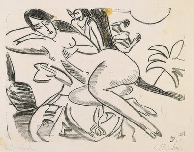 Ato deitado no teto 1911 de Ernst Ludwig Kirchner