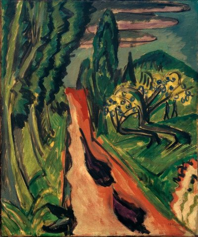 Estrada de carro no Taunus de Ernst Ludwig Kirchner