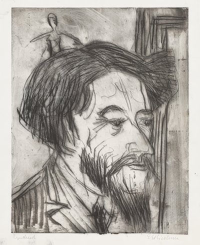 Retrato do professor Enrico Padua. 1923 de Ernst Ludwig Kirchner
