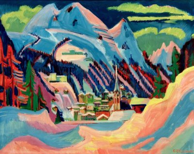 Davos no inverno de Ernst Ludwig Kirchner