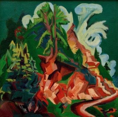 A montanha O caminho para Stafel de Ernst Ludwig Kirchner