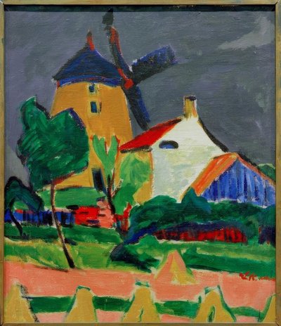 O moinho de vento em Moritzburg de Ernst Ludwig Kirchner