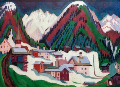 Vila Monstein perto de Davos de Ernst Ludwig Kirchner