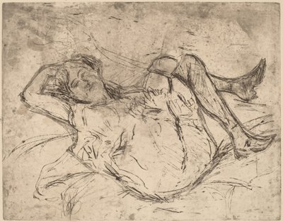 Garota sonhadora de Ernst Ludwig Kirchner