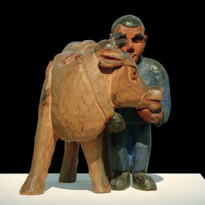 ELKirchner, fazendeiro com vaca de Ernst Ludwig Kirchner