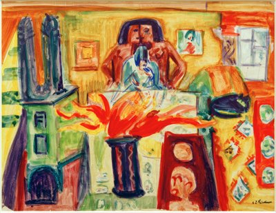 ELKirchner, interior com tulipas de Ernst Ludwig Kirchner