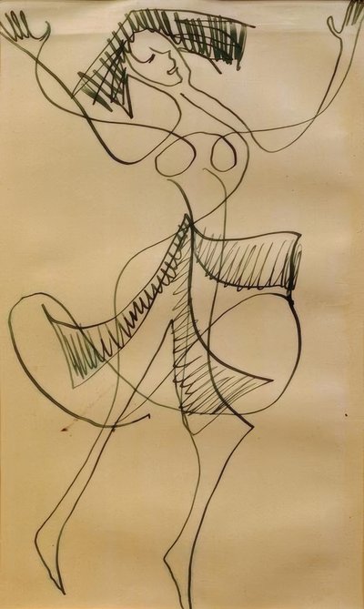 Dançarino em êxtase de Ernst Ludwig Kirchner