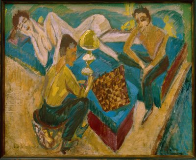 Erich Heckel e Otto Mueller no xadrez II de Ernst Ludwig Kirchner