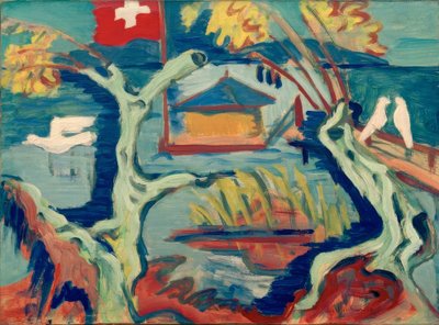 Cabana do pescador no lago Constança de Ernst Ludwig Kirchner