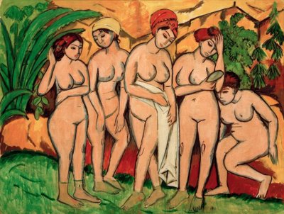 Mulheres no banho de Ernst Ludwig Kirchner