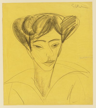 Cabeça de mulher de Ernst Ludwig Kirchner