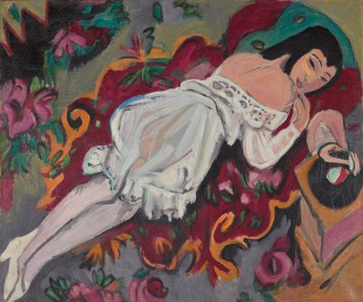 Rapariga em Chemise Branca de Ernst Ludwig Kirchner