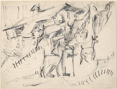 Cabrera com cabras de Ernst Ludwig Kirchner