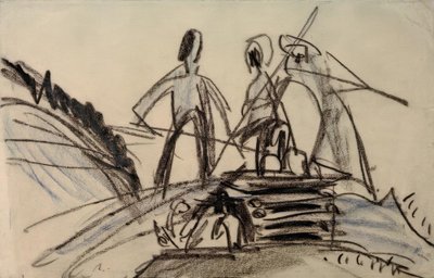 Haying farmer de Ernst Ludwig Kirchner