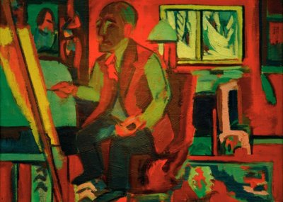 Holandês no estúdio - Jan Wiegers de Ernst Ludwig Kirchner