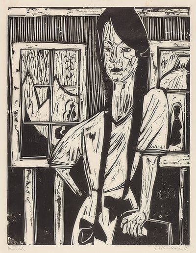 Jovem garota 1921 de Ernst Ludwig Kirchner
