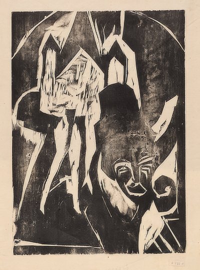 Cocotte na rua. 1915 de Ernst Ludwig Kirchner
