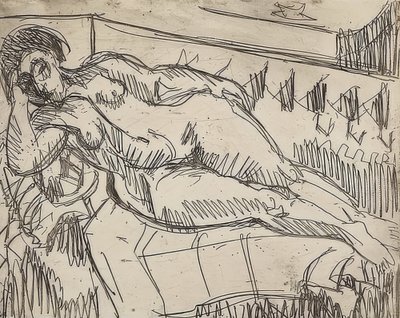 Ato reclinável 1927 de Ernst Ludwig Kirchner