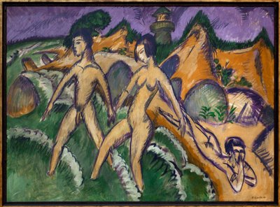 Sobre o mar. Pintura de Ernst Ludwig Kirchner (1880-1938), Oil On Canvas de Ernst Ludwig Kirchner