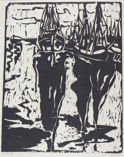 Cena do porto de Ernst Ludwig Kirchner