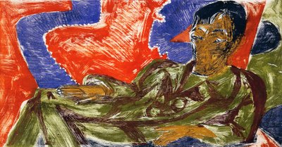 Retrato do pintor Otto Mueller de Ernst Ludwig Kirchner