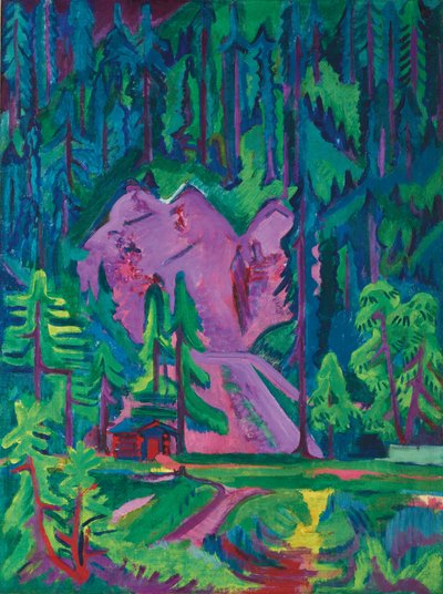Pedreira em Wildboden; Pedreira em Wildboden, c.1923 de Ernst Ludwig Kirchner