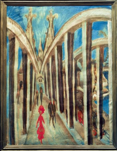 Ponte do Reno, perto de Colônia de Ernst Ludwig Kirchner