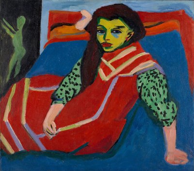 Garota sentada (Fränzi Fehrmann) de Ernst Ludwig Kirchner