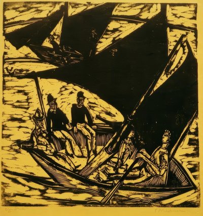 Veleiros em Fehmarn de Ernst Ludwig Kirchner